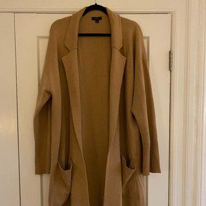 JCrew - Ella Open Front Long Sweater Blazer - Camel